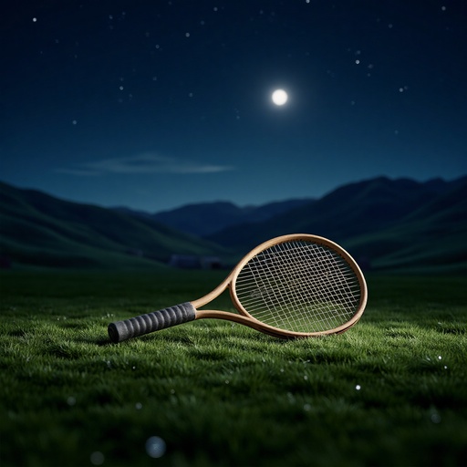 별이 빛나는 밤의 잔디 코트 - 무료 다운로드 가능한 야외 스포츠 장소