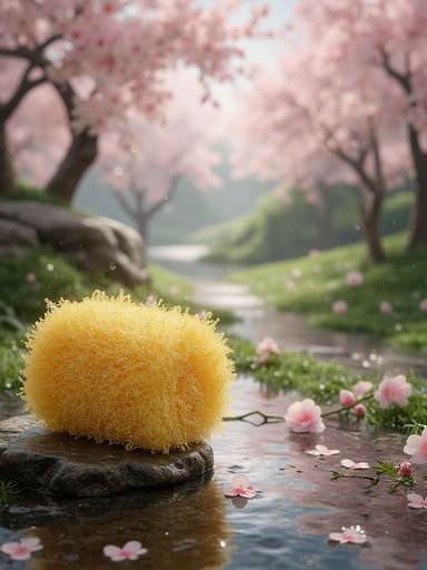 Rain-drenched Cherry Blossom Path - 무료 다운로드 가능한 Natural Scenery