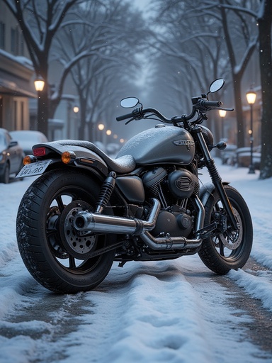 눈 덮인 겨울 거리 - 무료 다운로드 가능한 겨울 풍경