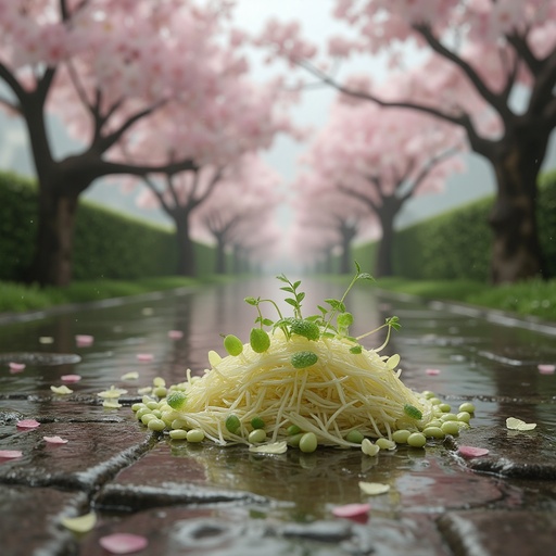 Rainy Sakura Street - 무료 다운로드 가능한 Natural Scenery