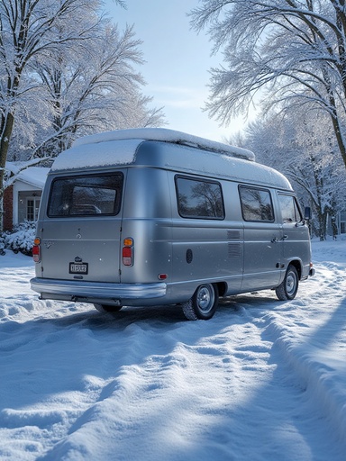 冬の雪に覆われた通り - 무료 다운로드 가능한 自然風景