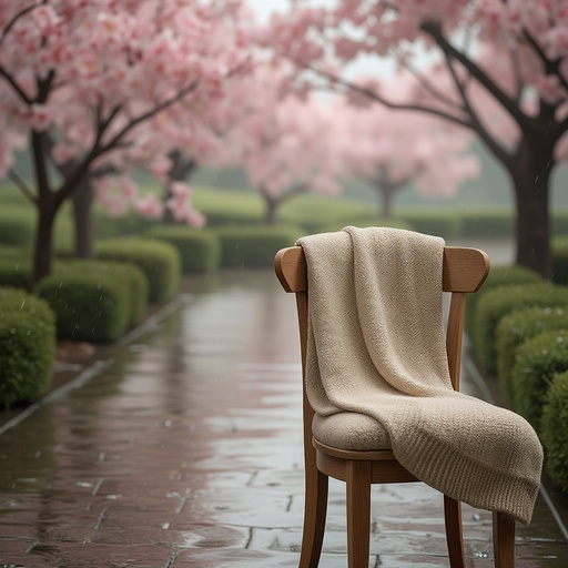 Spring Cherry Blossoms and Rainy Street - 무료 다운로드 가능한 Natural Scenery