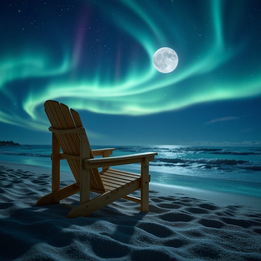 Aurora-lit Beach - 무료 다운로드 가능한 Natural Scenery