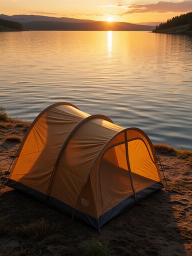 静かな湖畔の黄金の夕焼け - 무료 다운로드 가능한 自然風景