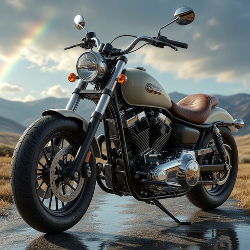 무지개가 있는 젖은 도로 - 무료 다운로드 가능한 자연 풍경