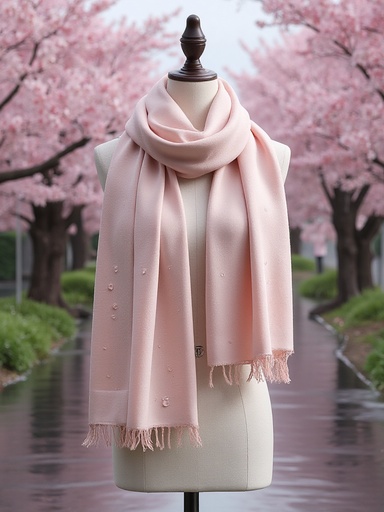 Rainy Cherry Blossom Path - 무료 다운로드 가능한 Natural Scenery