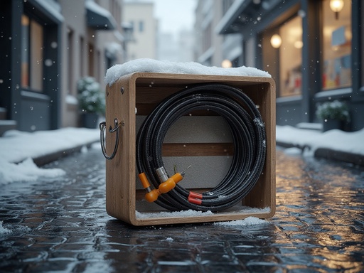 Snow-covered Cobblestone Street - 무료 다운로드 가능한 Street