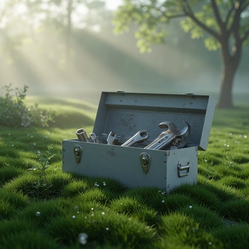 안개 낀 정원의 새벽 - 무료 다운로드 가능한 자연