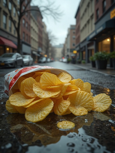 Rain-Dampened Urban Street - 무료 다운로드 가능한 Urban Landscape