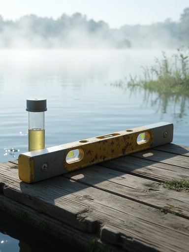 안개 낀 호수와 나무 부두 - 무료 다운로드 가능한 자연 경관