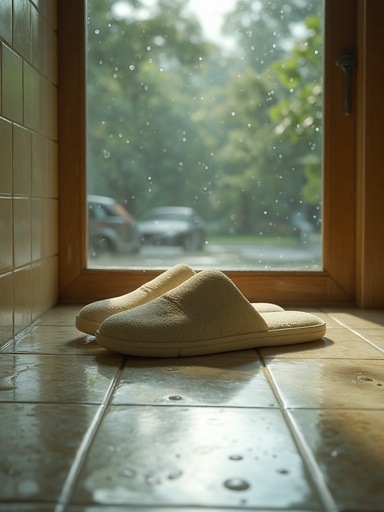 雨に濡れた浴室の窓 - 무료 다운로드 가능한 インテリア