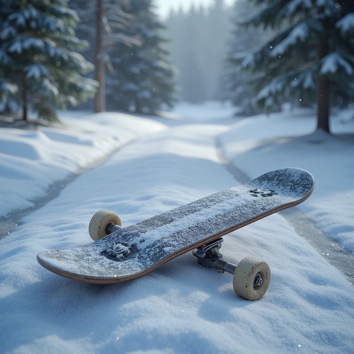 Snow-Dusted Forest Path - 무료 다운로드 가능한 Natural Scenery