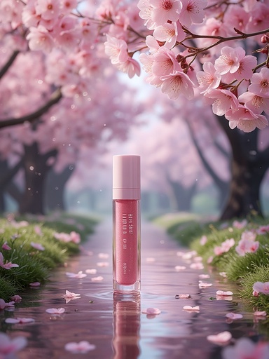 Cherry Blossom Path in Spring Rain - 무료 다운로드 가능한 Nature