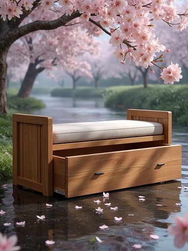 Rainy Cherry Blossom Path - 무료 다운로드 가능한 Nature Scenery