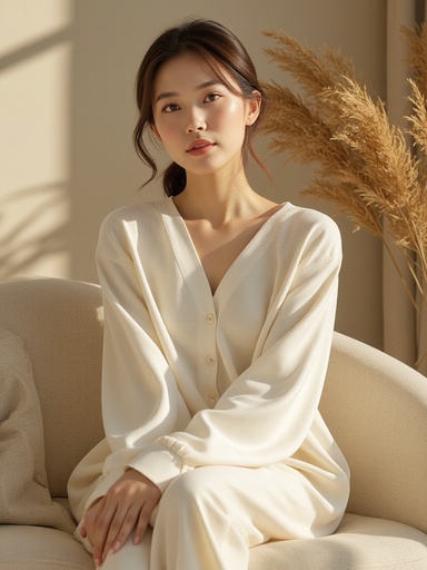 暖かい日差しの有機曲線家具 - 무료 다운로드 가능한 室内