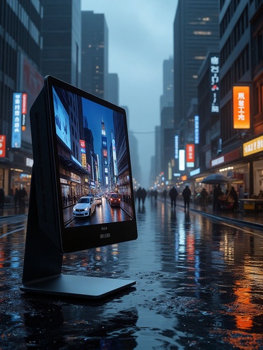 雨の都市の通り - 무료 다운로드 가능한 都市風景