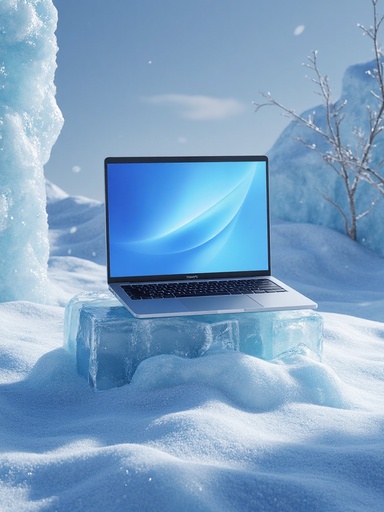 Winter-Themed Icy Pedestal - 무료 다운로드 가능한 Winter Background