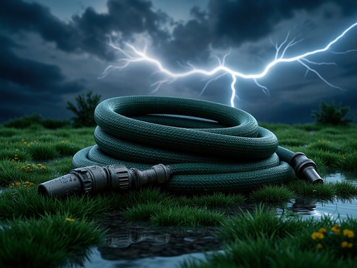 雷が鳴る夜の庭 - 무료 다운로드 가능한 自然