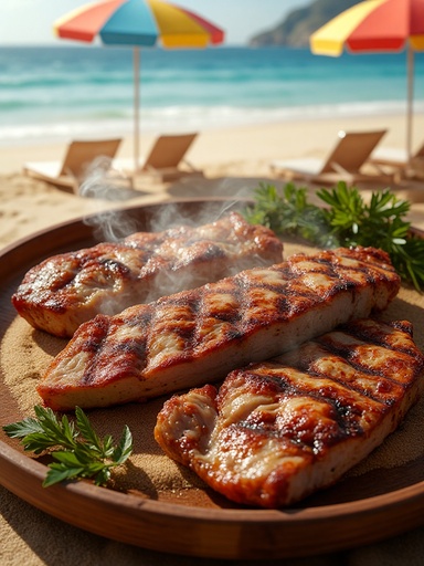 夏のビーチとパラソル - 무료 다운로드 가능한 ビーチ