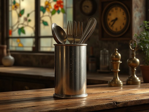 ヴィンテージステンドグラスの窓とアンティーク木製カウンター - 무료 다운로드 가능한 ヴィンテージインテリア