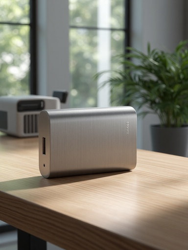 現代的なオークデスクと窓 - 무료 다운로드 가능한 オフィス