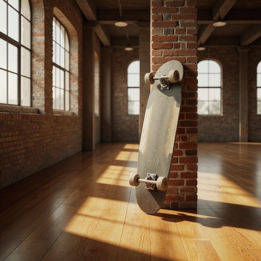 노출된 벽돌 벽과 큰 로프트 창 - 무료 다운로드 가능한 산업 인테리어