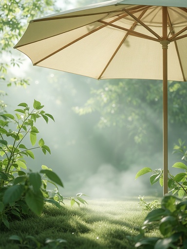 早朝の霧の庭園 - 무료 다운로드 가능한 自然風景