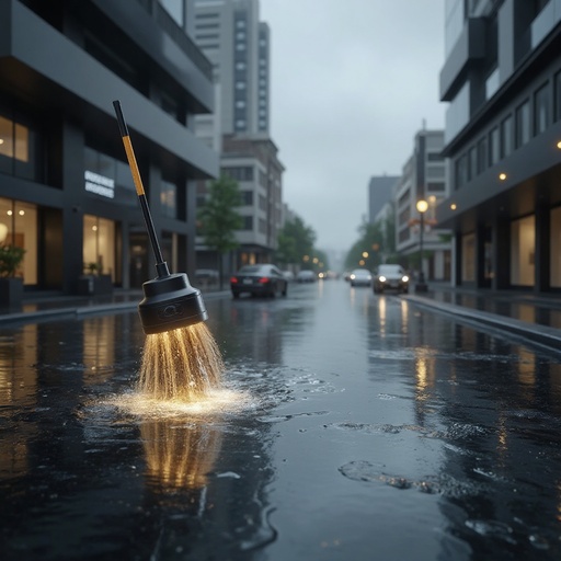 Rain-soaked urban street - 무료 다운로드 가능한 Urban landscape