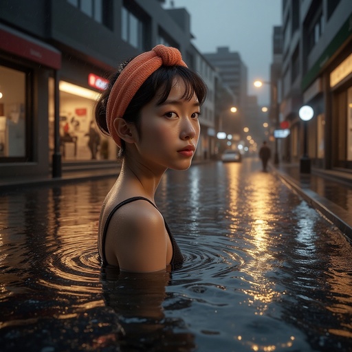 雨に濡れた都市の通り - 무료 다운로드 가능한 都市背景