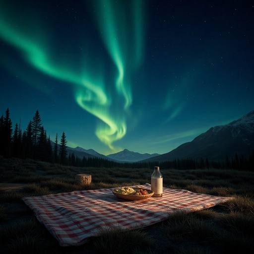 オーロラが照らす夜空 - 무료 다운로드 가능한 自然景観