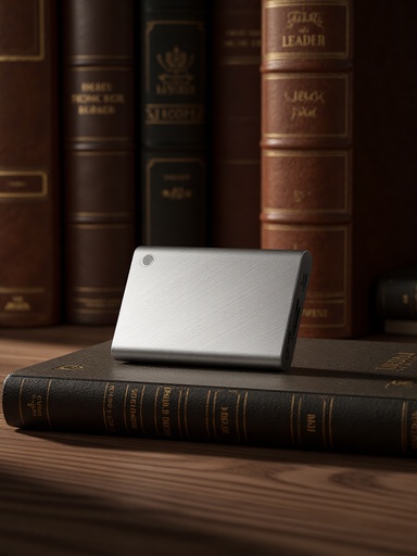 가죽 제본 책과 나무 책장 - 무료 다운로드 가능한 도서관