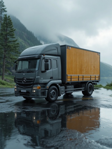 濡れたアスファルトと曇り空 - 무료 다운로드 가능한 都市の通り