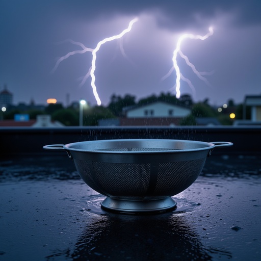 비에 젖은 옥상 - 무료 다운로드 가능한 도시 옥상