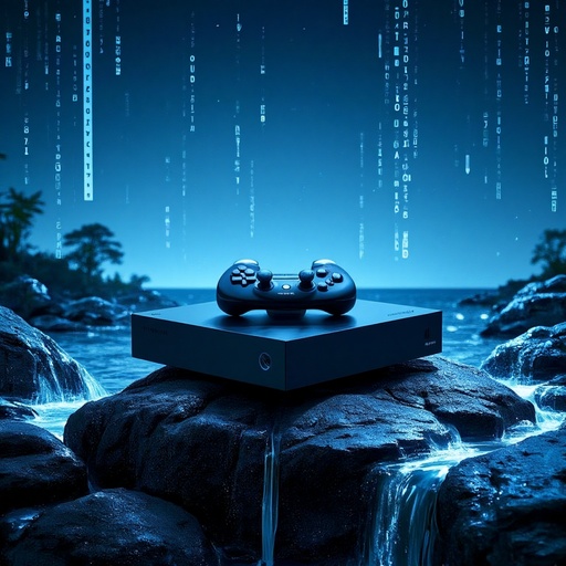 バイナリーコードの滝 - 무료 다운로드 가능한 デジタル風景