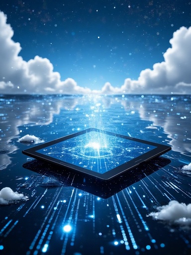 이진 코드와 픽셀 구름 - 무료 다운로드 가능한 디지털