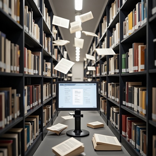 図書館の廊下 - 무료 다운로드 가능한 インテリア