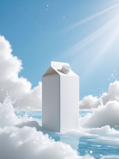 구름과 우유 강 - 무료 다운로드 가능한 초현실적 배경