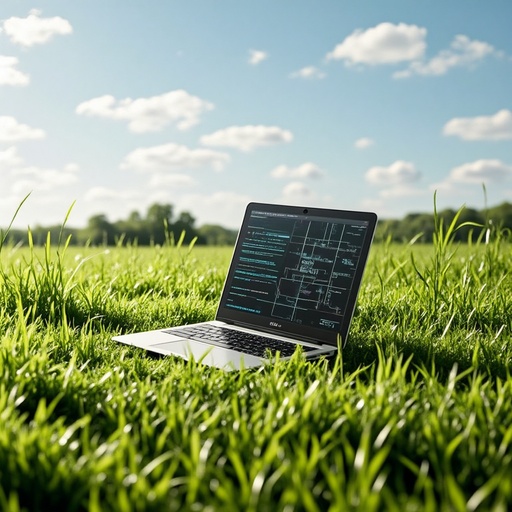 Digital Matrix Grid Field - 무료 다운로드 가능한 Nature, Digital