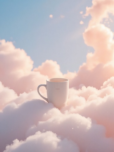 파스텔 구름 바다 - 무료 다운로드 가능한 초현실적 배경