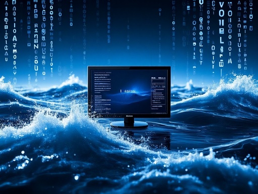 Ocean of Binary Code - 무료 다운로드 가능한 Digital Art