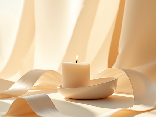 Pastel beige satin drape - 무료 다운로드 가능한 Interior decor