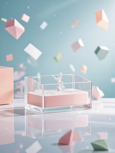 浮遊するパステルカラーの幾何学的形状 - 무료 다운로드 가능한 抽象