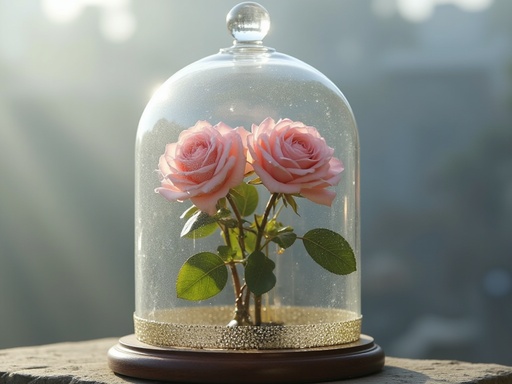 Glass dome with roses - 무료 다운로드 가능한 Nature