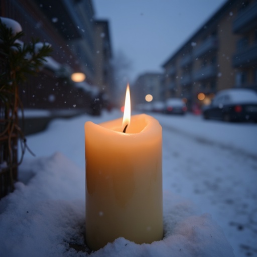 겨울 눈 덮인 거리 - 무료 다운로드 가능한 자연 경관