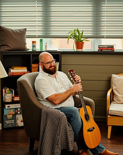 Cozy room with bookshelf and cushions - 무료 다운로드 가능한 Interior