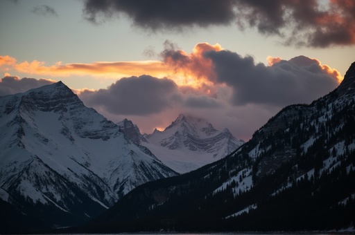 일몰 산맥 - 무료 다운로드 가능한 자연 풍경