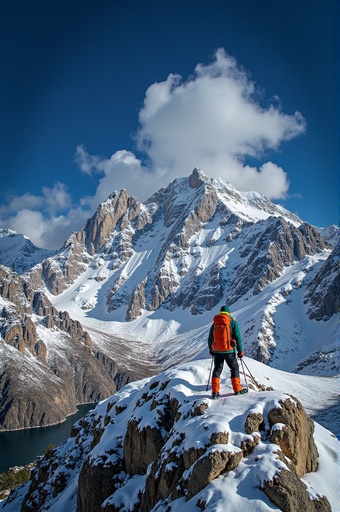 雪に覆われた山 - 무료 다운로드 가능한 自然の風景