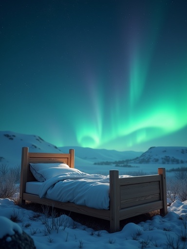 Starry sky with vibrant auroras - 무료 다운로드 가능한 Nature