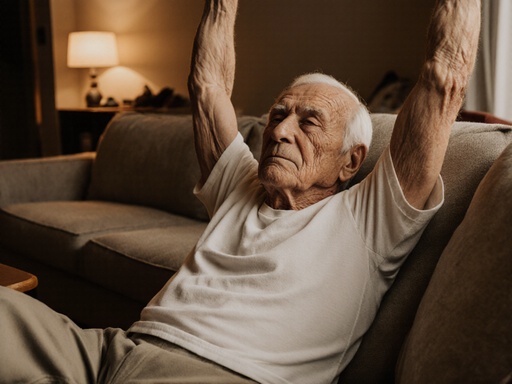 아늙은 남성이 있는 거실 - 무료 다운로드 가능한 실내