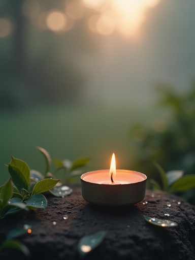 霧のかかった夜明けの庭 - 무료 다운로드 가능한 自然